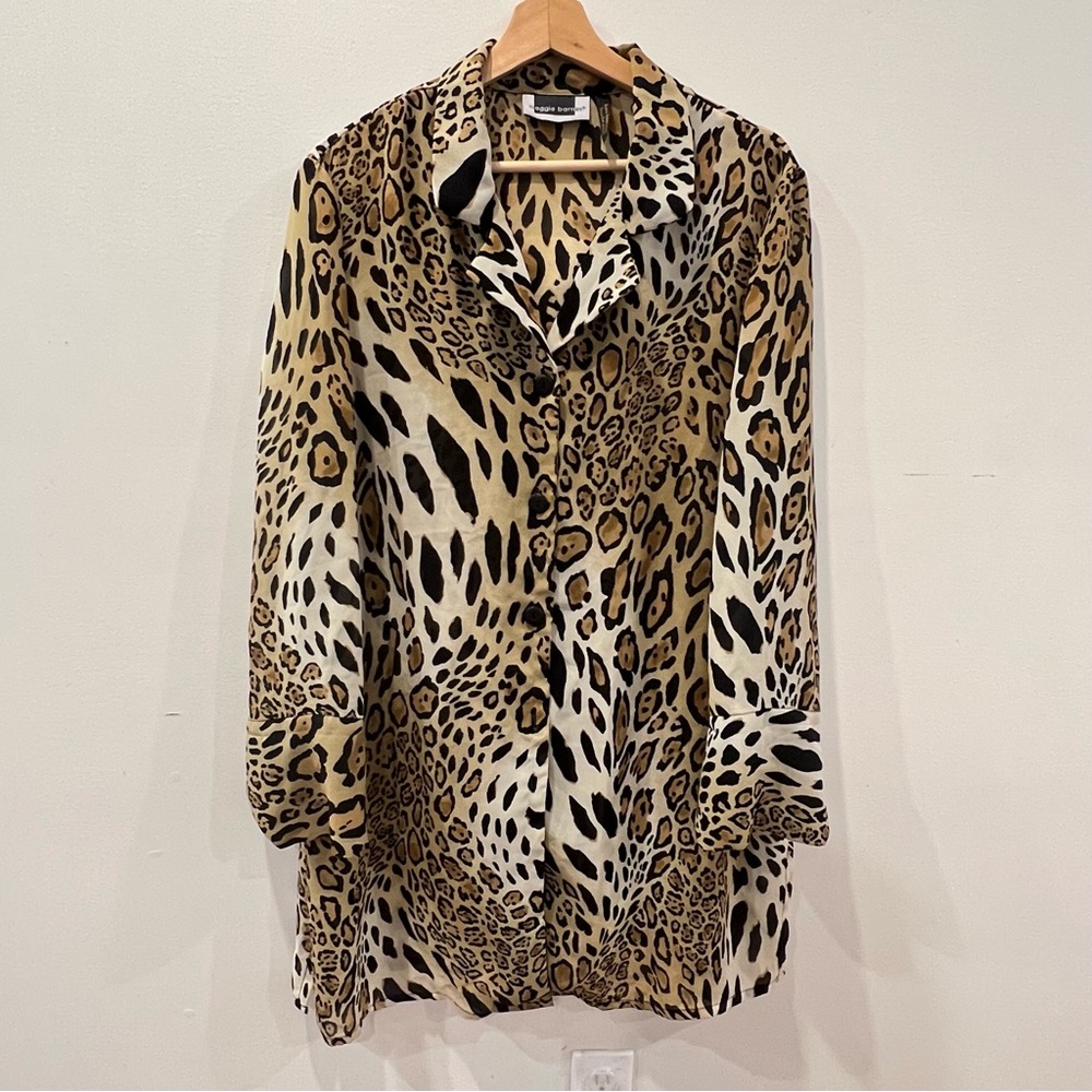 Maggie Barnes leopard print button up